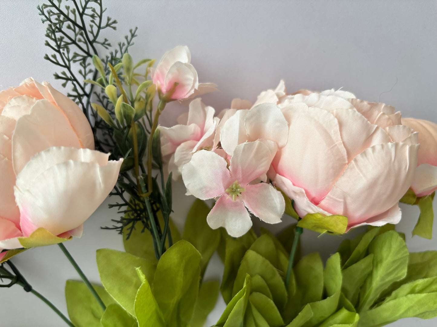 Large Peach Peony & Hydrangea Bunch