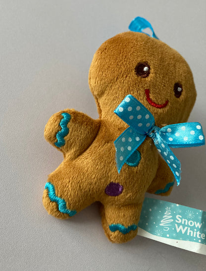 Plush Gingerbread Tree Decor Blue