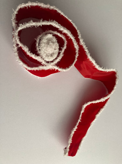 2yrds Red Velvet Wired Edge Ribbon