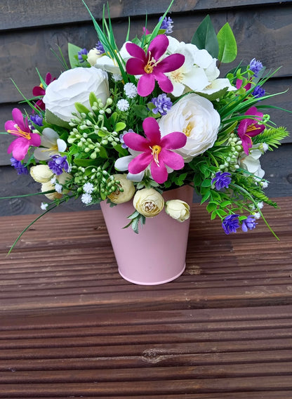 Pink Single Hook Floral Planter