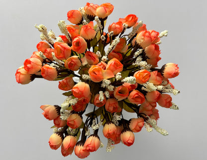 Orange/Peach Mini Rosebud Bunch