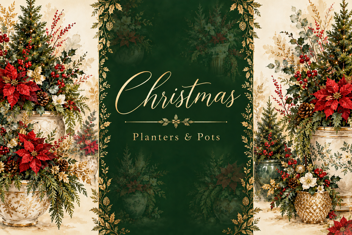 Christmas Planters & Pots