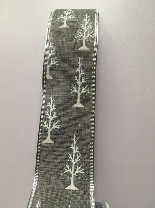 Glittered White Tree Design