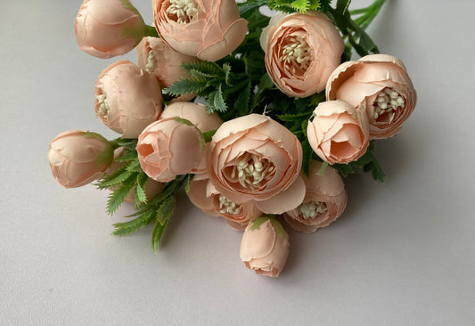 Mini Peach Ranunculus Bunch