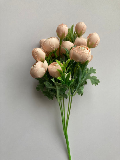 Mini Peach Ranunculus Bunch