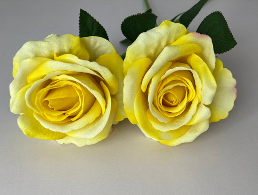 Bright Yellow Soft Touch Velvet Rose