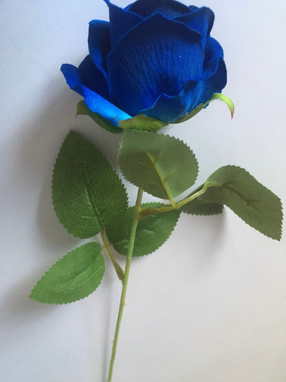 Small Velvet Royal Blue Rose