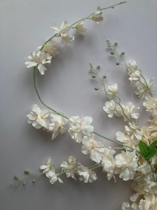 Cream Delphinium Trailing Flower