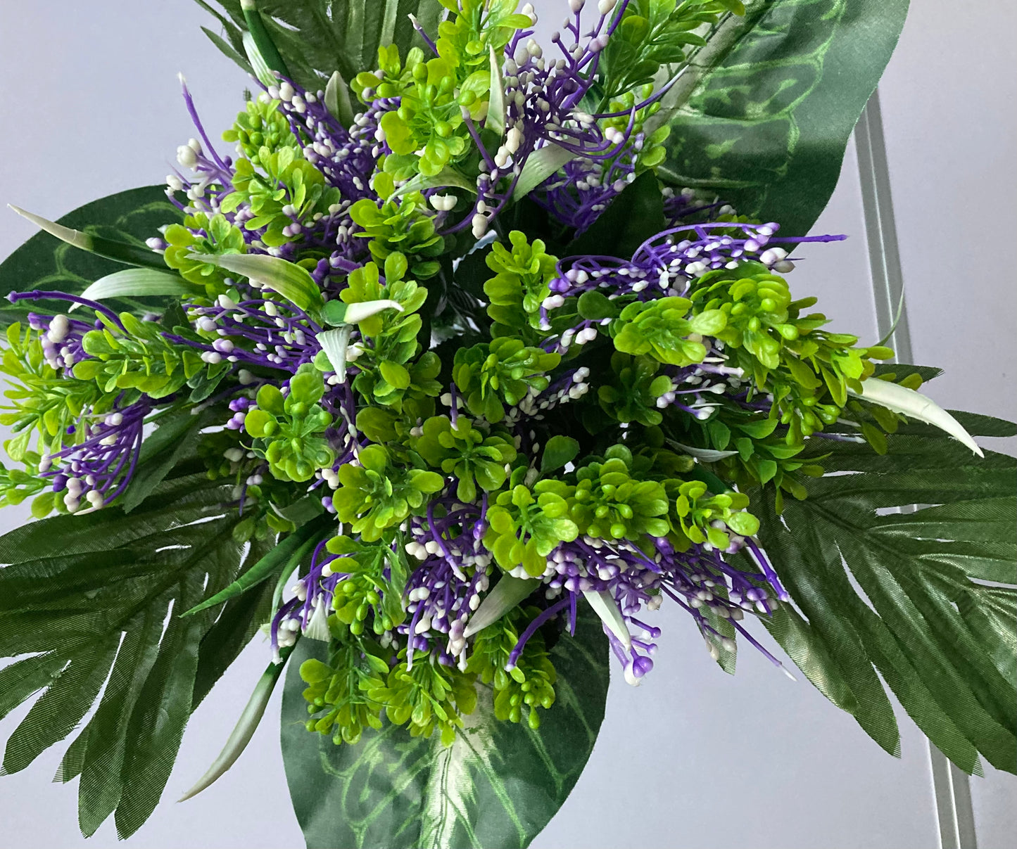 Purple & White Flower w/ Foliage Bunch