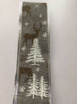 10y Stag & Tree Wired Edge Ribbon