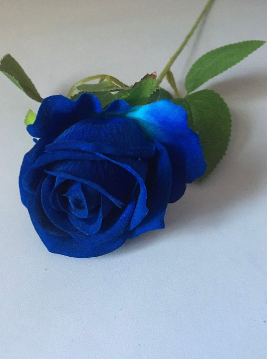 Small Velvet Royal Blue Rose